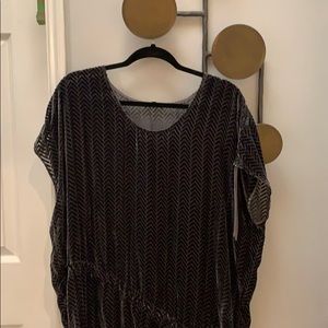 Golden Hawk velvet Shirt Dress